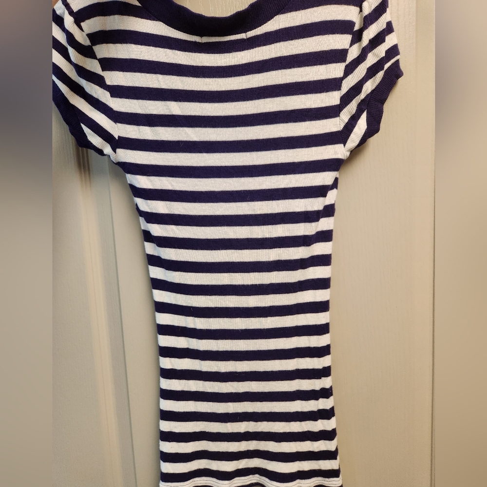 Planet Gold Purple and White Striped Top - Picture 5 of 5